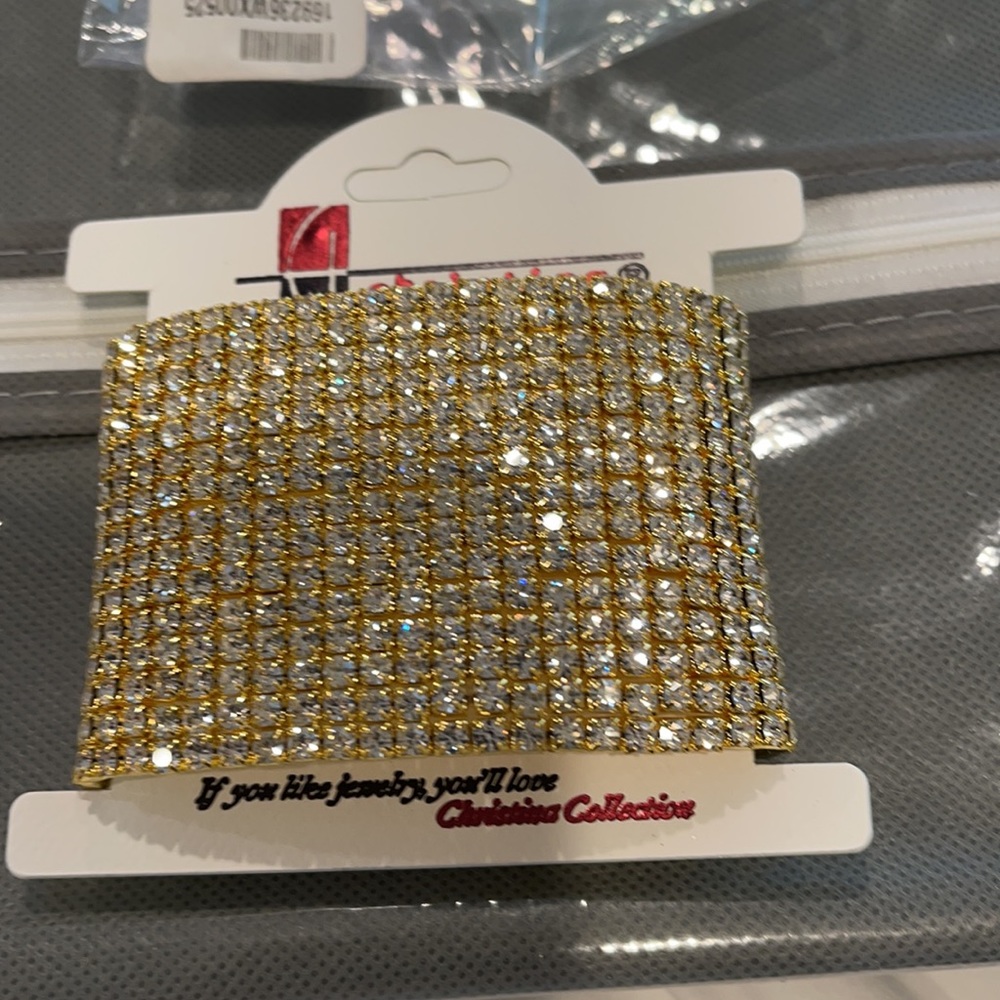Women gold rhinestone cuff brand new - Picture 4 of 7